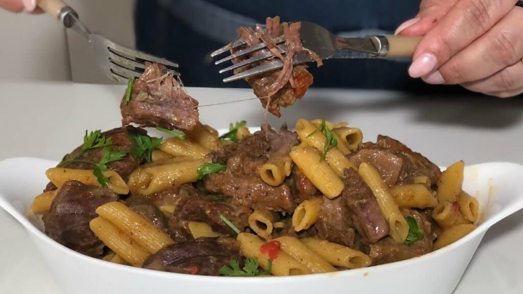macarrao com carne a madeirense
