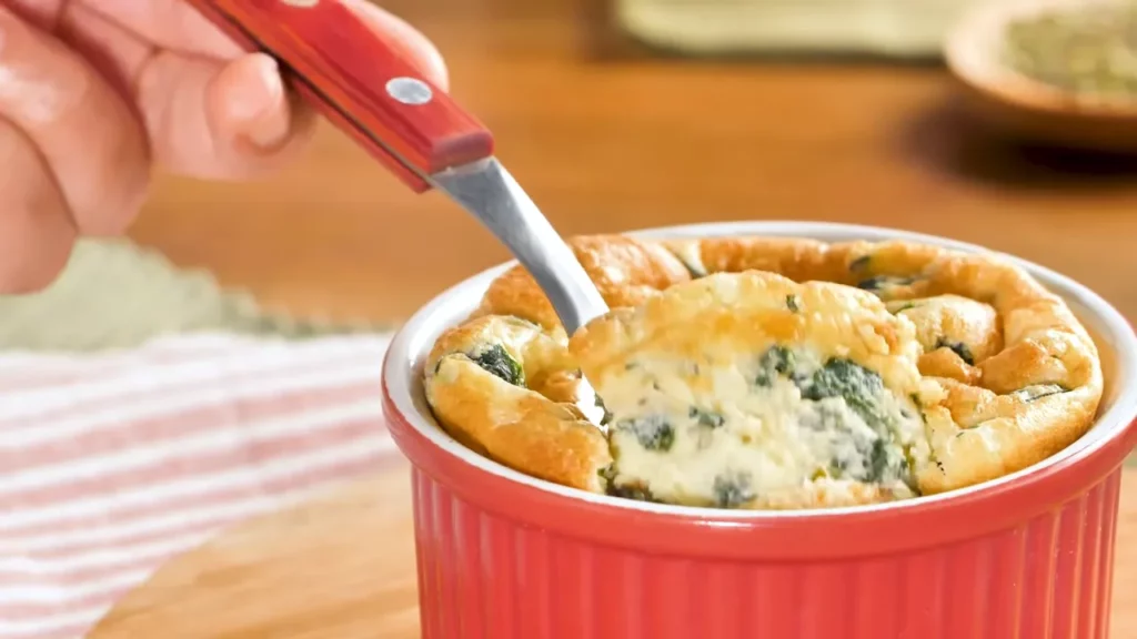sufle de espinafre na airfryer